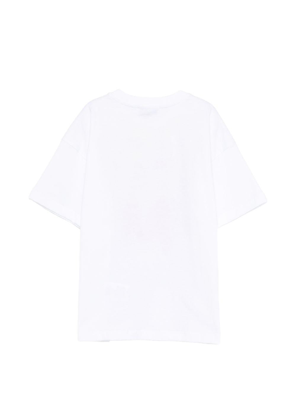T-shirt con stampa logo multicolor S6MSJBTH233 001 MSGM KIDS 