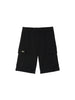 Bermuda cargo nero mini logo ricamo